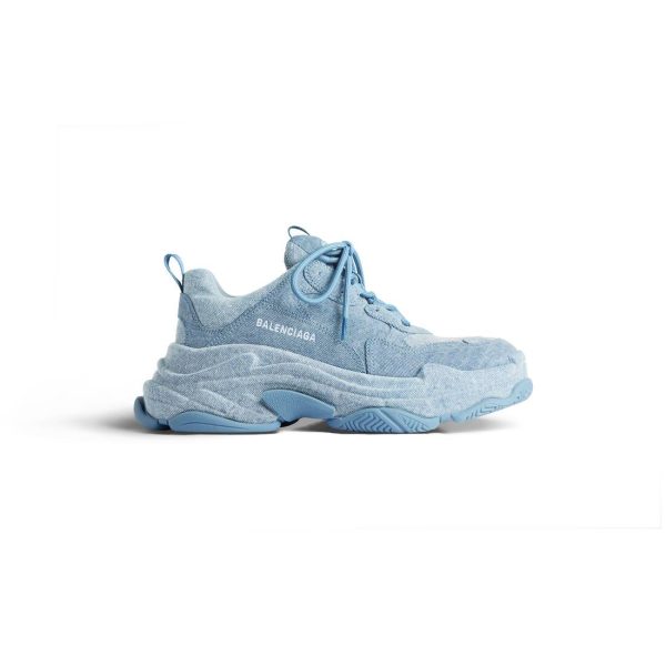Womens Triple S Sneaker Denim  in Blue