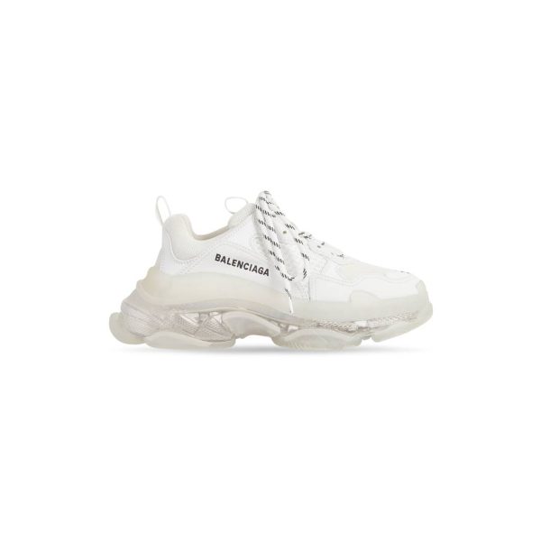 Womens Triple S Clear Sole Sneaker  in White