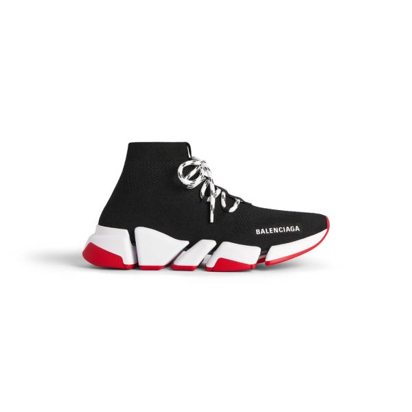 Mens Speed 2.0 Lace-up Recycled Knit Sneaker in Black
