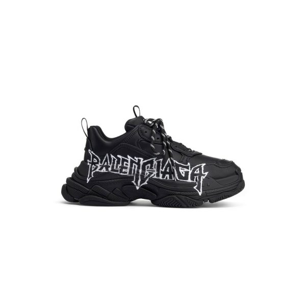 Mens Triple S Sneaker Diy Metal  in Black/white