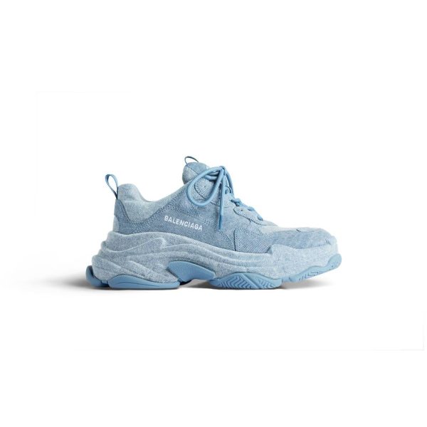 Mens Triple S Sneaker Denim  in Blue