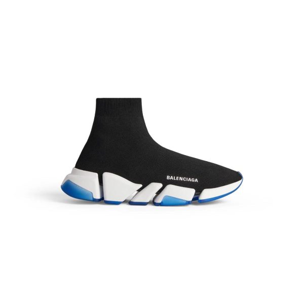 Mens Speed 2.0 Clear Sole Recycled Knit Sneaker in Black