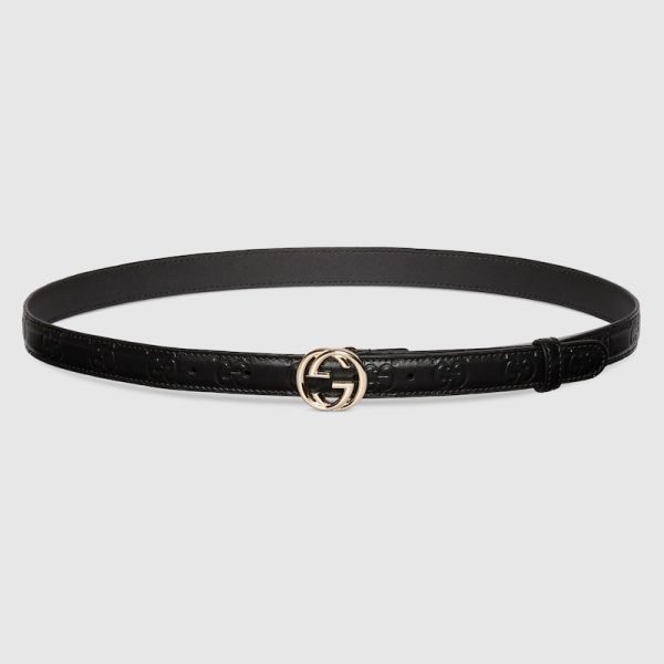 Belt with Interlocking G buckle