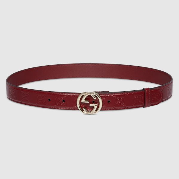Belt with Interlocking G buckle