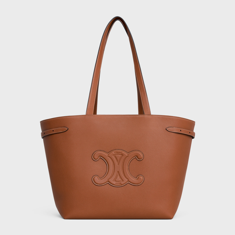 MEDIUM CABAS ANA?S CUIR TRIOMPHE IN GRAINED CALFSKIN TAN