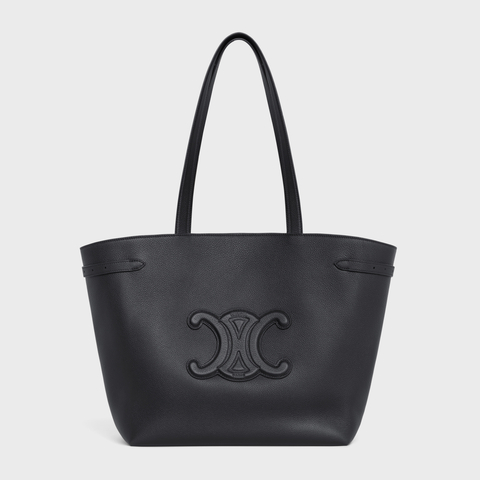 MEDIUM CABAS ANA?S CUIR TRIOMPHE IN GRAINED CALFSKIN BLACK