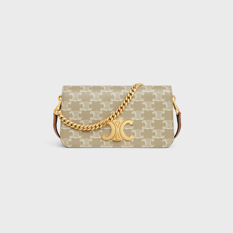 MULTIPOCHETTE IN TRIOMPHE CANVAS AND CALFSKIN GREGE