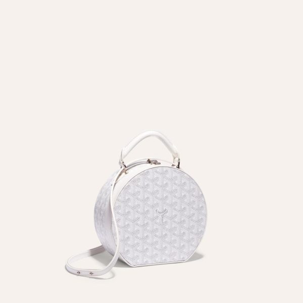 Goyard The Alto Hatbox Trunk Bag White