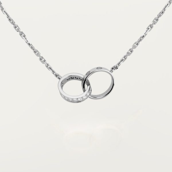 LOVE pendant, half-paved