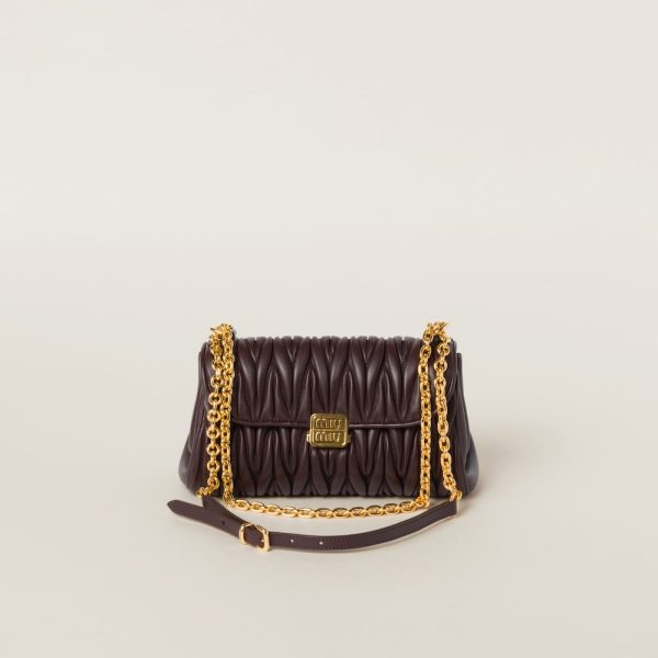 Matelassé nappa leather shoulder bag