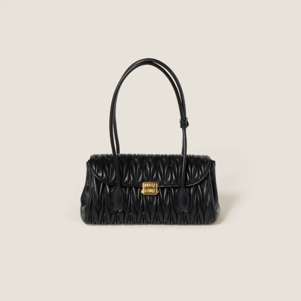 Matelassé nappa leather shoulder bag