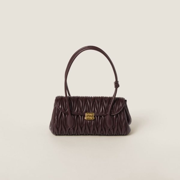 Matelassé nappa leather shoulder bag