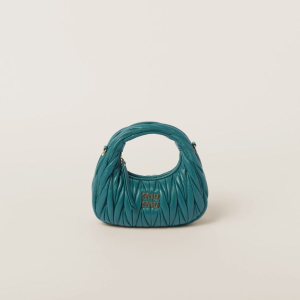 Wander matelassé nappa leather hobo mini-bag