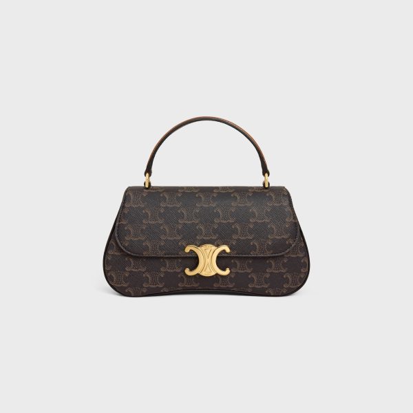 TEEN CELINE LOLA IN TRIOMPHE CANVAS AND CALFSKIN