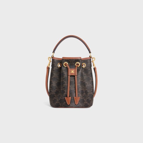 TEEN CLARA BAG IN TRIOMPHE CANVAS AND CALFSKIN TAN