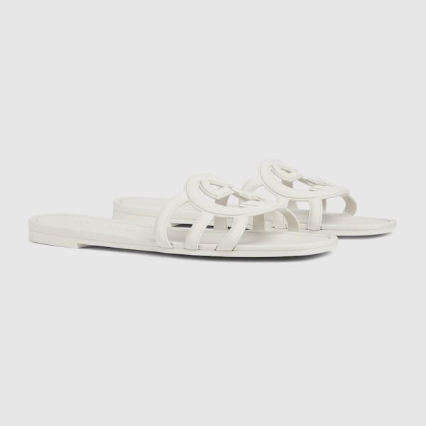 Womens Interlocking G slide sandal