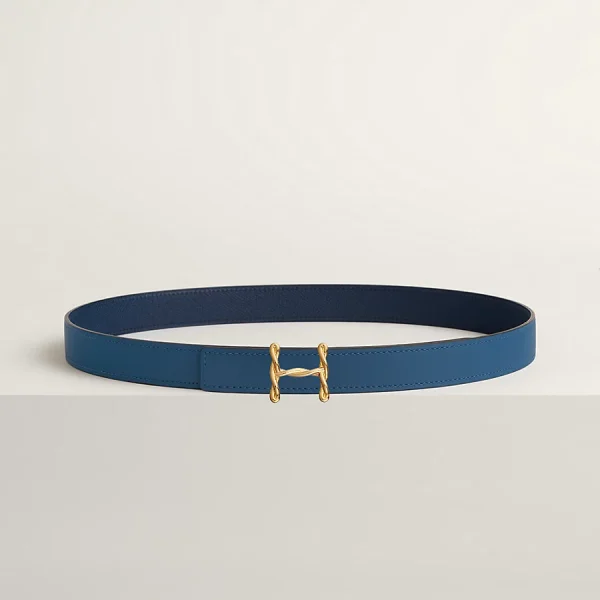 H Torsade belt buckle & Reversible leather strap 24 mm