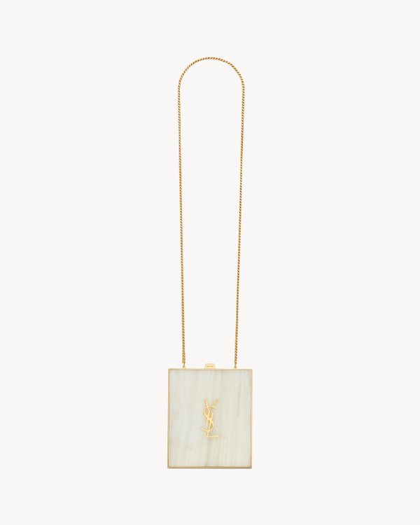YSL Tuxedo Box Bag In Plexiglass And Metal
