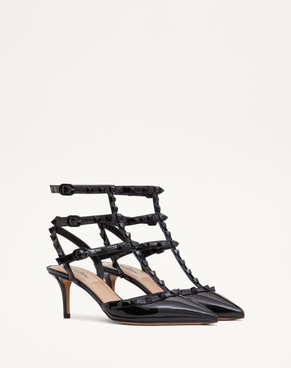PATENT ROCKSTUD PUMPS WITH MATCHING STRAPS AND STUDS 65 MM