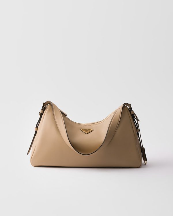 Prada Aim??e Large Leather Shoulder Bag